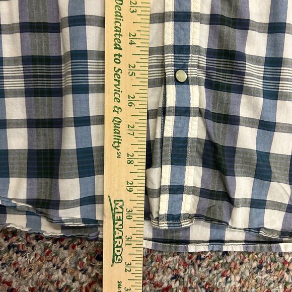 Ralph Lauren Denim & Supply Men's Blue Plaid Pearl Snap Western Style Shirt XL - Picture 13 of 14